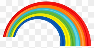 Резултат С Изображение За Rainbow And Clouds Clipart - Rainbow Cute Png Transparent Background
