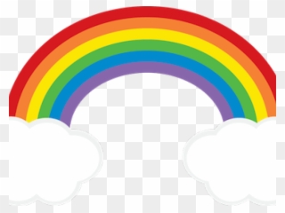 Clouds Clipart Rainbow - Arcoiris Y Sus Colores - Png Download