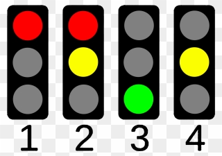 Traffic Lights 4 States - Led Traffic Lights Arduino Clipart