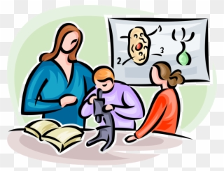 Teacher With Students In Jpg Library Library - Library Clipart
