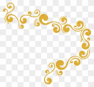 Sparkle Clipart Swirl - Glitter Gold Border Png Transparent Png