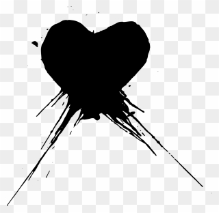 Hearts Heart Blackheart Blackhearts Paint Splatter - Portable Network Graphics Clipart