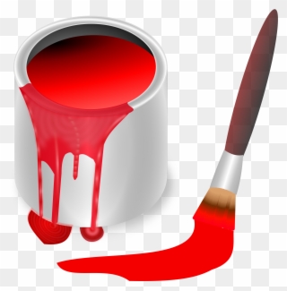 Painting Clipart Red Color - Red Paint Brush Clipart - Png Download