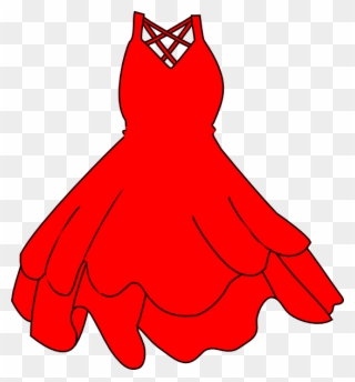 Red Dress Svg Clip Arts 552 X 595 Px - Png Download - Full Size Clipart