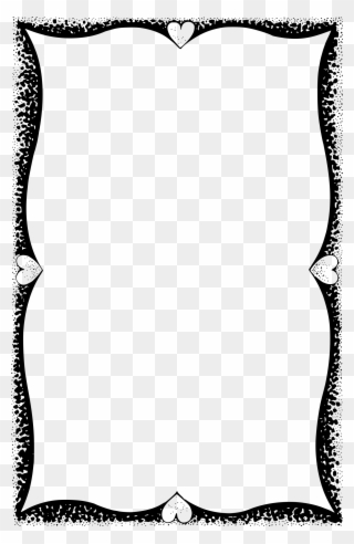 Big Image - Love Frame Black And White Clipart