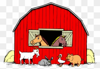 Barn With Animals Clipart - Png Download
