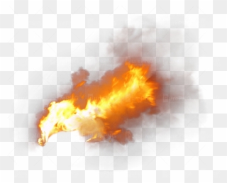 Flame Clipart Smoke - Fire With Smoke Png Transparent Png