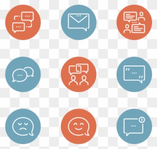 Message Bubbles - Circle Clipart