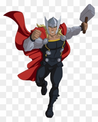Thor Cartoon Png - Avengers Assemble Thor Drawing Clipart