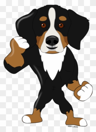 Strong Bernese Mountain Dog Cartoon - Bernese Mountain Dog Face Clipart - Png Download