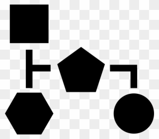 Block Scheme Of Black Geometrical Shapes Comments - Scheme Icon Clipart
