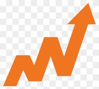 Graphic Icon Of A Line Graph Moving Upward - Arrow Moving Upwards Png Clipart