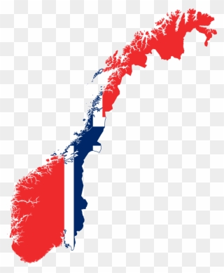 Open - Norway Flag And Map Clipart