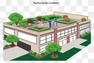 1200 X 792 0 - Roof Gardening Model Clipart