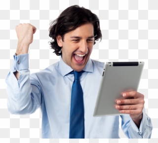 Man With Ipad Png Clipart