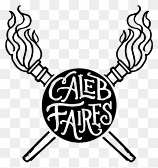 Custom Hand-lettered Rubber Stamp Badge Caleb Faires Clipart
