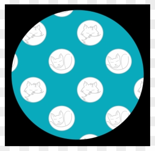 Sleeping Kittens Polka Dot Pattern - Circle Clipart