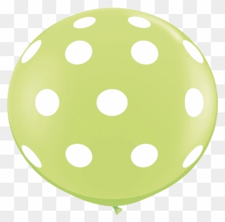 36" Lime Green Polka Dot Balloon - Red Polka Dots Balloons Clipart