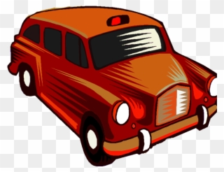 Taxi Cab Clipart Transparent Background - Red Taxi Cab - Png Download