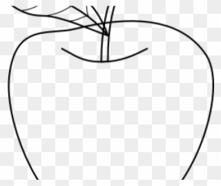 Apple Clipart Black And White - Outline Of An Apple - Png Download