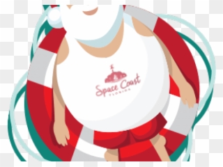 Surfer Clipart Santa - Illustration - Png Download
