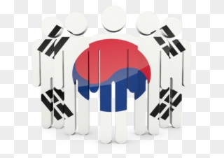 South Korea Clipart Icons - South Korea Flag People - Png Download