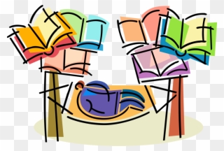 Vector Illustration Of Book Smarts Ensure Comfortable Clipart