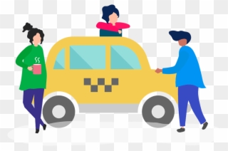 Taxi Vertical In Ordering Co - Marketing Clipart