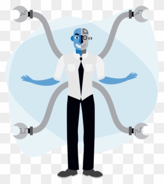 A Lot Of Daily Business Tasks Can Actually Be Automated - Cartoon Clipart