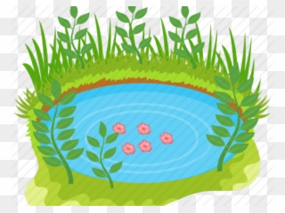 Lake Clipart Green Nature - Illustration - Png Download