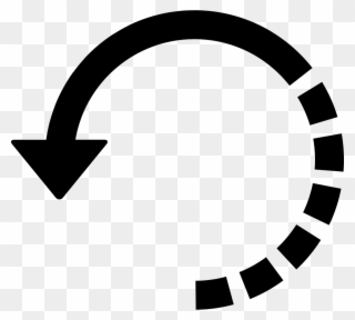 Arrow Circle With Half Broken Line - Circle With Arrow Png Clipart