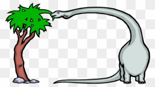Brontosaurus Frame - Cartoon Long Neck Dinosaur Clipart