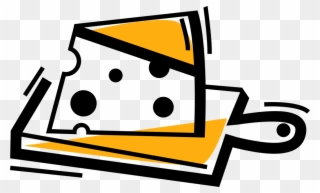 Vector Illustration Of Dairy Cheese Food On Kitchen Clipart