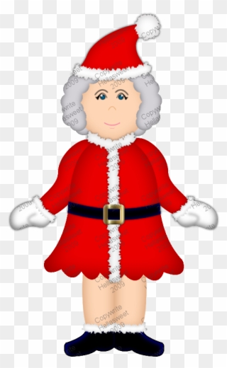 Santa And Mrs Claus Png Black And White & Transparent - Santa Claus Clipart