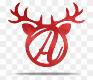 Reindeer Personalizable Metal Wall Art - Emblem Clipart