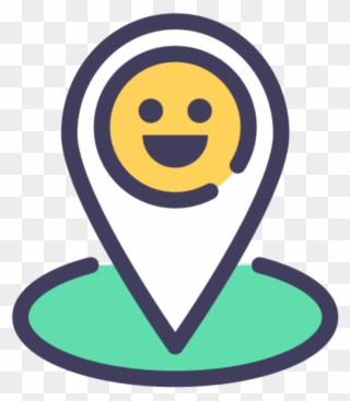 Smiley Map Pointer - Emoticon Map Clipart