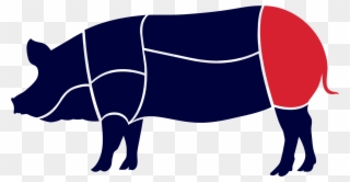 Pork Clipart Ham Bone - Pig Roast - Png Download