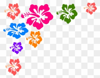 Free Png Colorful Floral Corner Borders Png Png Image - Hawaii Flower Border Clipart