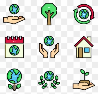 Mother Earth Day - Icons Objectives Clipart
