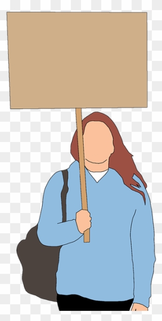 Protest, Protesters, Demonstration, Street, Strike - Ab 형 여자 얼굴 Clipart