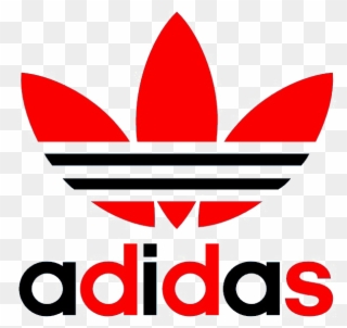Simple Adidas Logo Png Transparent Background Of The - Red And Black Adidas Sign Clipart
