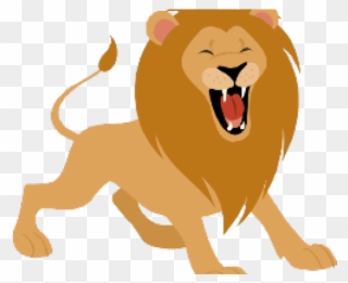The Lion King Clipart Brave Lion - Roaring Lion Cartoon - Png Download