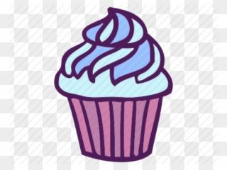 Drawn Cupcake Desert - Cupcake Clipart