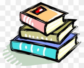 Vector Illustration Of Books As Printed Works Of Literature - Friends Of Libraries Clipart
