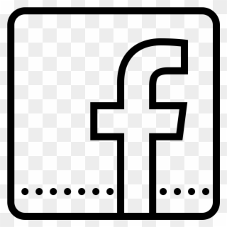 Find Us On Facebook Icon - Facebook Icon Outline Png Clipart