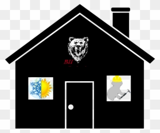 Bear Industries 2, Inc - Cartoon House In Black Clipart
