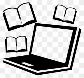 Png File Svg - Computer And Book Icon Clipart