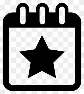 Star On Daily Calendar Page Comments - Calendar Icon Png Clipart