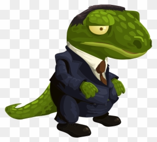 Big Image - Crocodile With Suit Clipart
