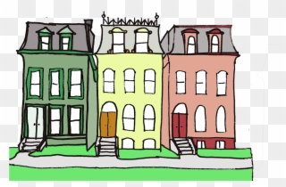 Architecture Clipart Neighborhood - Illustration - Png Download